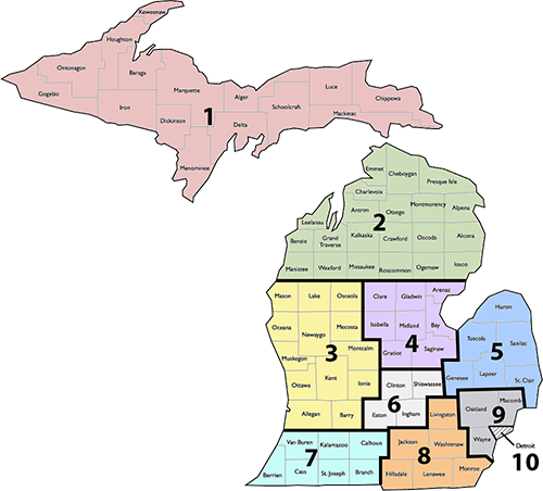 Regions | Michigan Association of Superintendents & Administrators